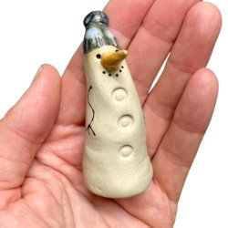 Lille finurlig keramik snemand 