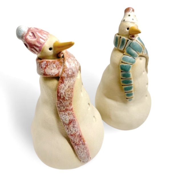 Snemand - keramik figur - Rosa