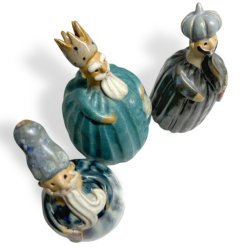 Tre vise mnd - keramikfigur st