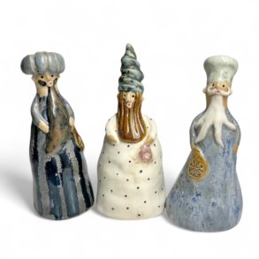 Tre vise mnd - keramikfigur st