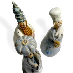 Tre vise mnd - keramikfigur st