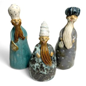 Tre vise mnd - keramikfigur st