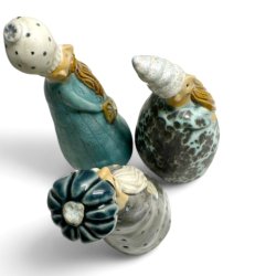 Tre vise mnd - keramikfigur st