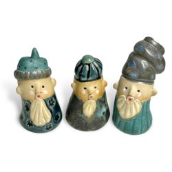 Tre vise mnd - keramikfigur st - lille