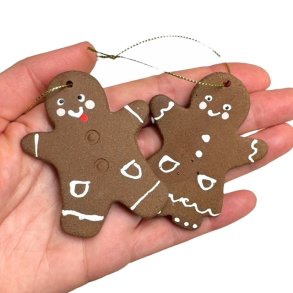 Keramik kagemand og kone (st)