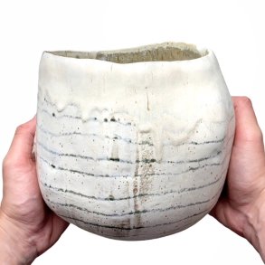 Unika keramik krukke - vase - Stribet