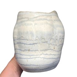 Unika keramik krukke - vase - stribet