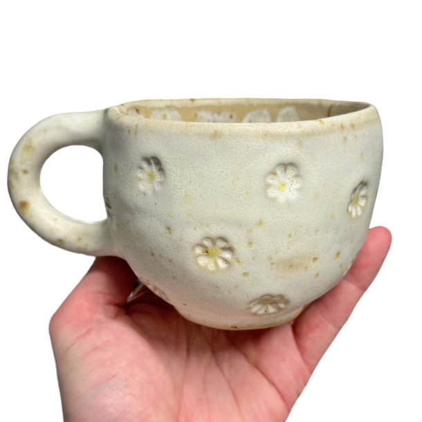  Marguerit - keramik kop med hank