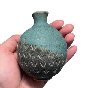 Lille srling - unika keramik vase - Grn