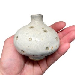 Lille srling - unika keramik vase - creme rustik