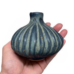 Lille srling - unika keramik vase - Blgrn