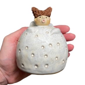 Engel med hjt hr - lille hvid