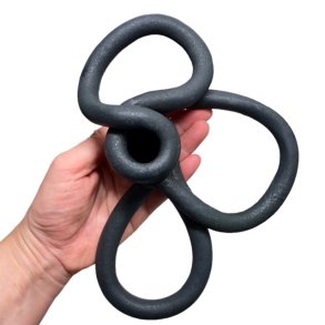 Snirkle snrkle - keramik lysestage - sort 