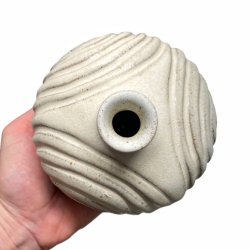 Kugle keramik vase - Lys udsk�ret