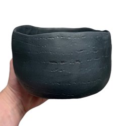 Sort rustik krukke-skl-potte - unika keramik