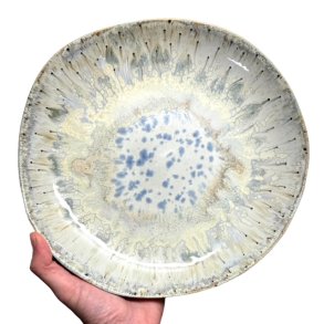 Stort keramik fad - Pfugl - 27cm