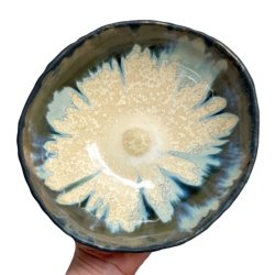 Blget - keramik skl - 18cm - Sort rustik