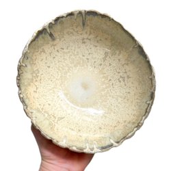 Blget - keramik skl - 18cm - Creme rustik