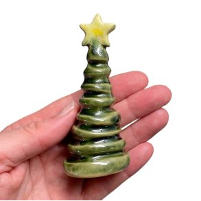 Keramik juletr med stjerne - Skov