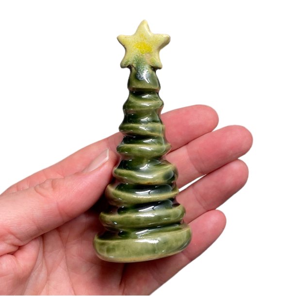 Keramik juletr med stjerne - Skov