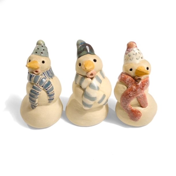 Snemand - keramikfigur - flere