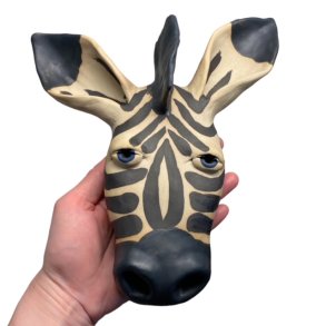 Det er en Zebra - Keramik til vggen - 2. sort.