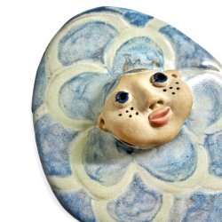 Damen med pfuglehr - vgophng - blgrn