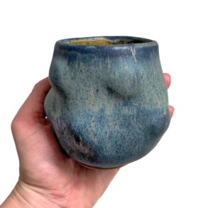 Sansekop - keramik kop - blgrn rustik