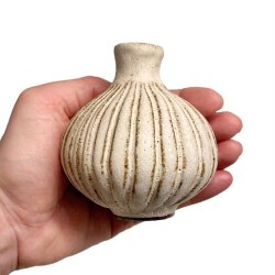 Lille srling - unika keramik vase - creme rustik