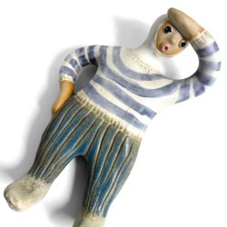 P udkig - Keramik vgfigur