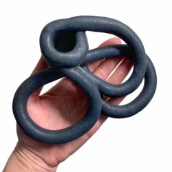 Snirkle snrlke - keramik lysestage - Blgrn