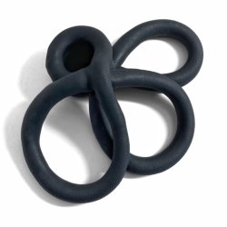 Snirkle snrlke - keramik lysestage - Sort rustik