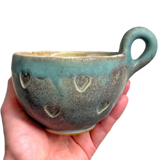 Stille stund - Keramik kop - hjerte grn
