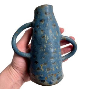 STDIG- keramik vase - Bl plettet