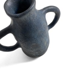 STDIG- keramik vase - sortbl rustik