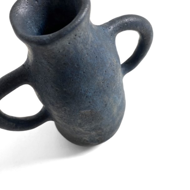 STDIG- keramik vase - sortbl rustik