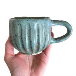 Hyggekop - keramik kop - grnbl