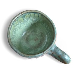 Hyggekop - keramik kop - grnbl