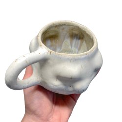 Shape keramik kop med hank - Hvid