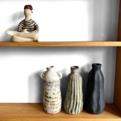 Organisk - keramik vase - med rer