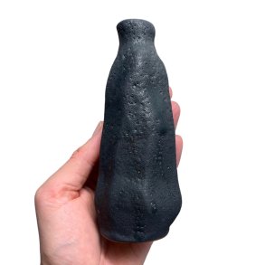 Organisk - keramik vase - sort rustik