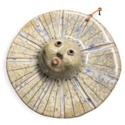 Sol -keramikfigur til vggen - Mrk krystal