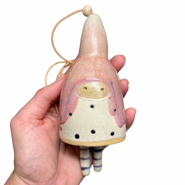 Yorokobi - keramik hngeklokke - rosa