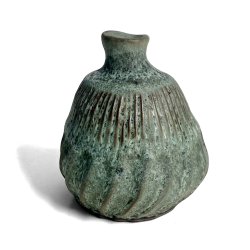 Tvist - keramik vase  - grn rustik