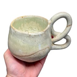 Snirklet - keramik kop - pastel