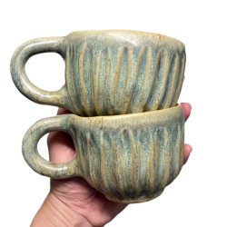 Hyggekop - keramik kop - grnbl