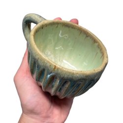 Hyggekop - keramik kop - grnbl