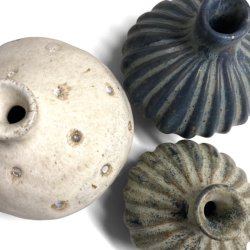 Lidt strre srling - keramik vase - creme rustik