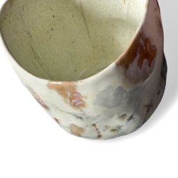 Stor unika keramik vase - krukke - plettet