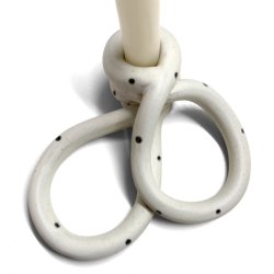 Snirkle snrkle - keramik lysestage - prikket